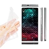 Head Case Designs Sparkling Red and Blue Studded Ombre Soft Gel Back Case Cover for Huawei Ascend P6