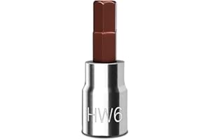 BLACKROBOT 6 mm Hex Bit Socket, 3/8 Inch Drive HW6 Allen Key Socket, Metric, Full Polished, S2 Steel Head Made For Repairing