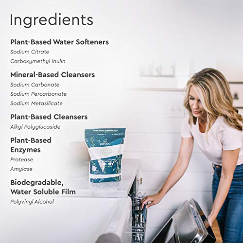 Puracy Dishwasher Pods, 50 Count, Natural Dishwasher Detergent, Free & Clear Enzyme-Powered Automatic Dishwasher Pod… - Image 6