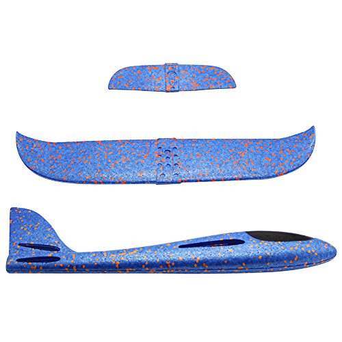Barbariol 2 Flight Foam Throwing Glider Model for Outdoor Sport Toy,Blue & Red (Blue+Orange)