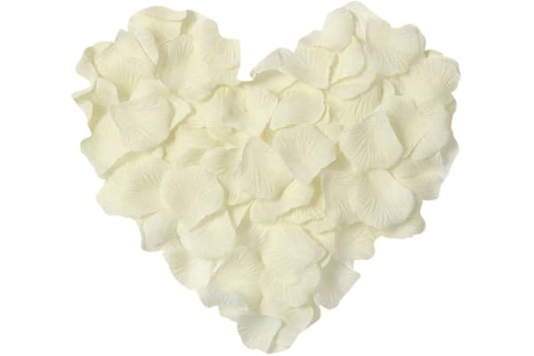 Neo LOONS 1000 Pcs Artificial Silk Rose Petals Decoration Wedding Party Color Ivory