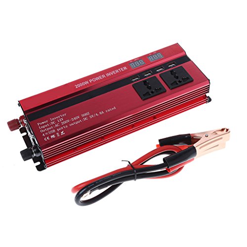 Xumeili 2000W WATT Peak Car LED Power Inverter DC 12V To AC 220V 4 USB Converter Charger - Thumbnail 6