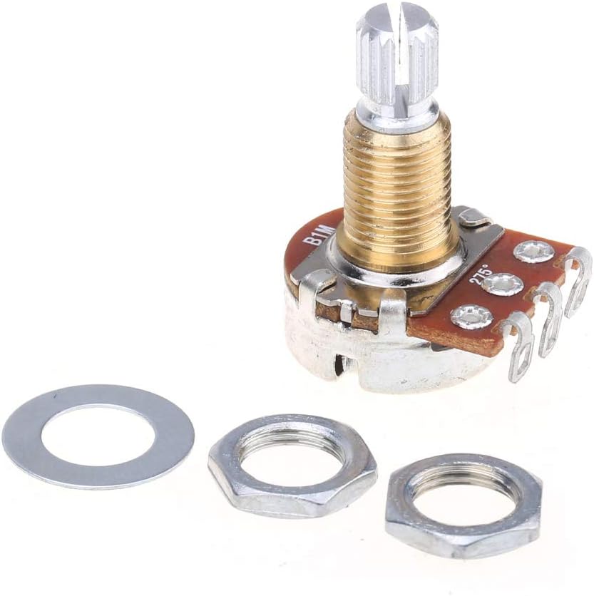 Musiclily Pro Brass Thread Mini Metric Sized Control Pots B1 Meg Audio Taper Potentiometers for Guitar (Set of 2) - Image 4