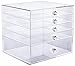 Cq acrylic Large 5 Drawers Makeup Organizer and Acrylic Cosmetics Storage Cases,9.5