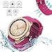 JIELIELE 20mm 22mm Watch Band for Men Women, Silicon Sports Release Replacement Smart Watch Bands (Rose Red, 22mm)