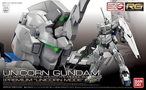 Bandai 1/144 RG RX-0 Unicorn Gundam "PREMIUM UNICON MODE BOX" Model Kit(Japan Import)