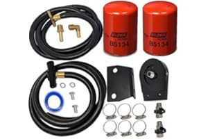 Black Coolant Filtration Kit with Extra Filter- Fits Ford 6.4L Powerstroke 2008-2010 6.4 - DK Engine Parts (2 Baldwin)