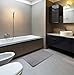 Utopia Home Memory Foam Bathmats - Pack of 2 Grey Bath Mat - Bathroom Mat with Fast Absorbency and Quick Dry - Bath Rugs with Anti-Skid Bottom - Shower Mats by
