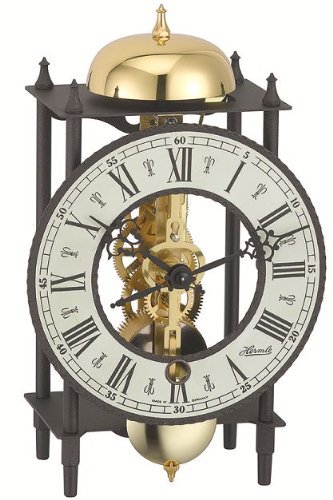 Hermle Cardiff 23001-000711 Mechanical Table Clock with Hour Strike and Winding Key