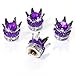 smallAutoParts 4 Chrome Silver Crown Purple Bling Diamond Tire/Wheel Stem Valve Caps car Truck