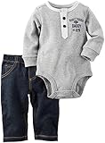 Carter's Baby Boys Built Tough Like Daddy Bodysuit and Pants Set, Denim