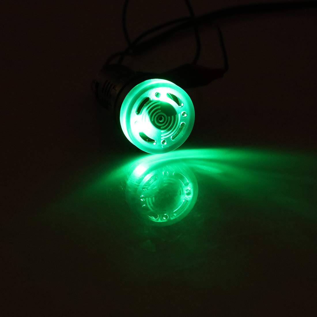 uxcell 3Pcs Green Indicator Light with Buzzer AC/DC 12V, 22mm Panel Mount Flashing Alarm, for Electrical Control Panel, HVAC, DIY Projects: Industrial & Scientific