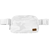 C.C Belt Bag for Women – Quilted Fanny Pack Crossbody Waist Bag with Adjustable Strap, Fashion Gift Idea (Camo white)