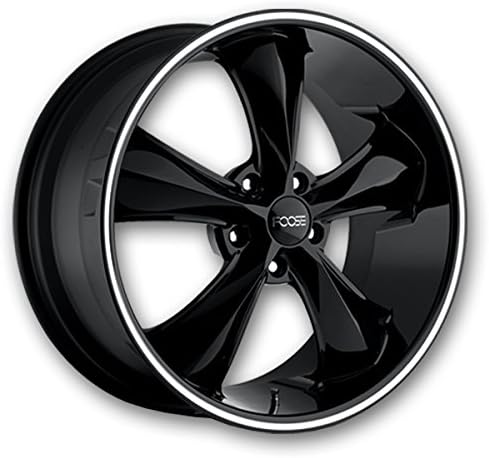 20" Inch Foose Legend Gloss Black / Milled Wheels &amp; Tire Package | Set of 4 | CARS INIFINITY AUDI MERCEDES BMW DODGE CHEVY CHRYSLER