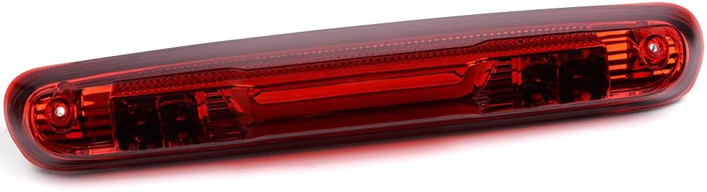 LED 3rd Third Brake Light Fit For 2007-2013 Chevy Silverado GMC Sierra 1500/07-14 Silverado Sierra 2500 3500 HD Rear High Mount Stop Cargo Lamps Red Lens