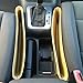 Leather Car Seat Catch Caddy- Gap Filler and Organizer in Between Front Seat and Console - Premium Quality PU Leather Accessory & Storage - (Beige)2 Pcs