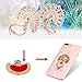 Dolloress Luxury Peacock Crystal Mobile Phone Holder Watch Shape Metal Finger Ring Stand Holder Phone Bracket (Pink)