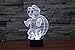 3D Illusion LED Night Light,7 Colors Gradual Changing Touch Switch USB Table Lamp for Holiday Gifts or Home Decorations (Turtle)
