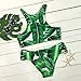 CUPSHE Women's Tropical Leaves Printing Tank Padding Bikini Set Medium
