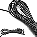 DailyShoes Womans Round Waxed Shoelaces Ox Flat Dress Canvas Shoe Laces, (Great for Sport Shoes), (ONE PAIR), Black, 27