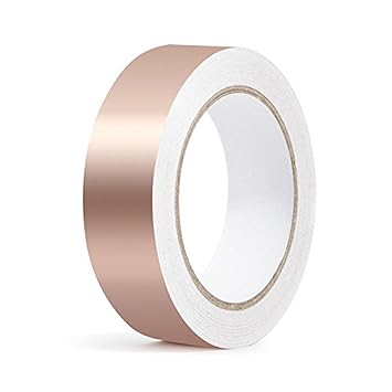 URXTRAL Kupferband Selbstklebend EMI Abschirmband Kupferfolie Kupferband Schneckenschutz(30mm*20m)