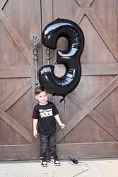 Black Number 3 Balloon 40 Inch, 3 Balloon