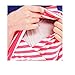 Women Breastfeeding Shirt Striped Patchwork Short Sleeve Maternity Breastfeeding and Nursing Tops (Red Stripe, L)