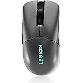 Lenovo Legion M600s RGB Wireless Gaming Mouse – 19,000 DPI, 6 Programmable Buttons, 70 Hours Battery Life, Tri-Mode Connectivity (2.4 GHz, Bluetooth, Wired), (Iron Grey)