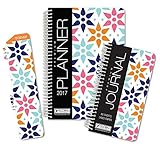 Best Planner 2018 Agenda for Productivity, Durability and Style. 5x8 Daily Planner / Weekly Planner / Monthly Planner / Yearly Agenda. HARDCOVER Organizer with BOOKMARK and JOURNAL (Bloom)