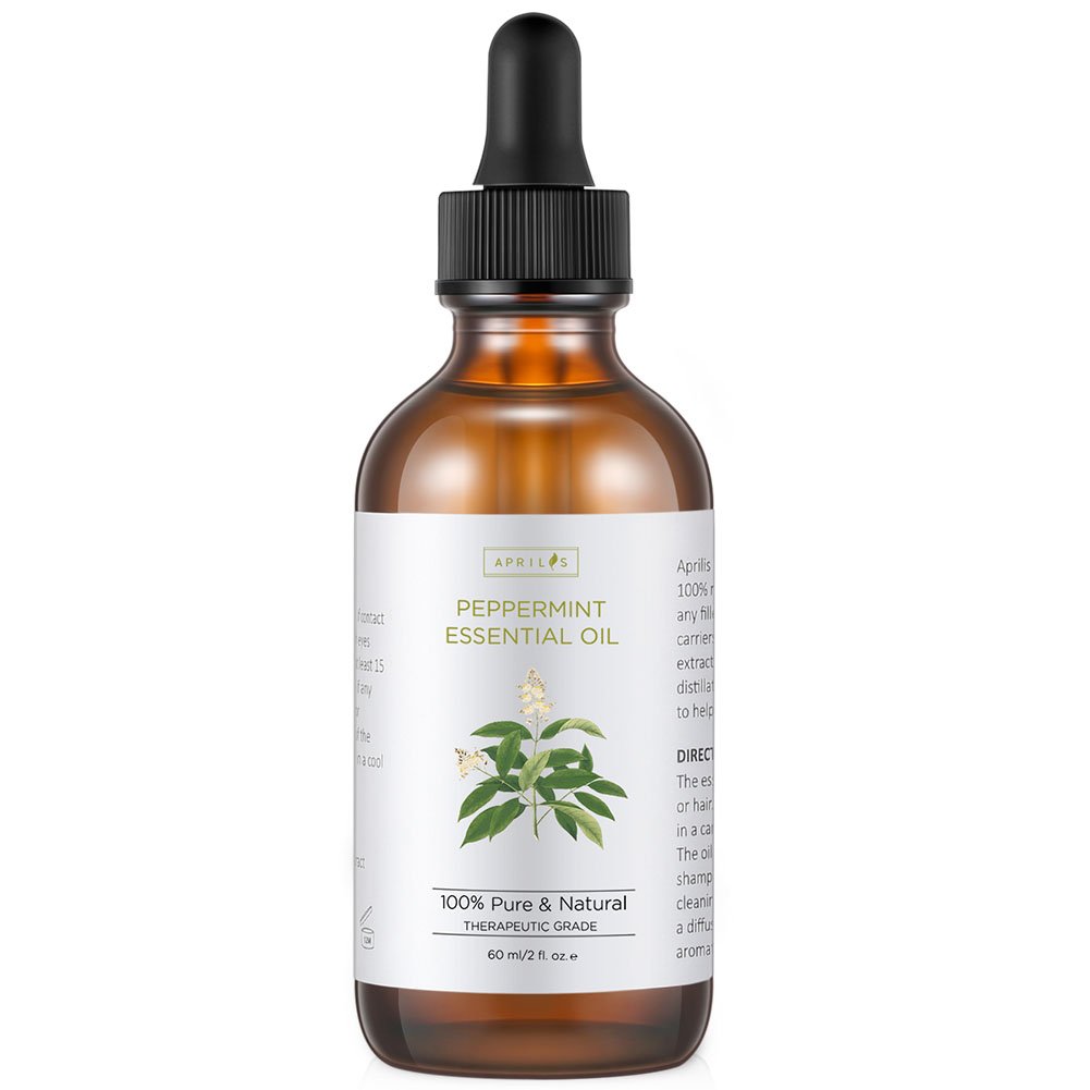 Peppermint Essential Oil 100% Pure and Natural Premium Therapeutic Grade, Perfect for Aromatherapy, Relaxation, Skin Therapy, Improved Mood, 2 fl. oz.