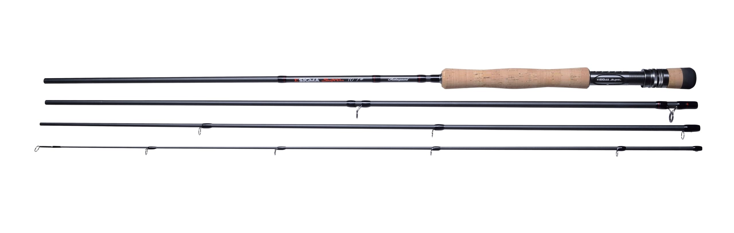 Shakespeare Sigma Supra Fly Rod - Lightweight Carbon Construction, Fast Action, Sensitive Tip, Durable Design, Comfortable Cork Handle, Ideal for Freshwater Fly Fishing - 11ft 7wt