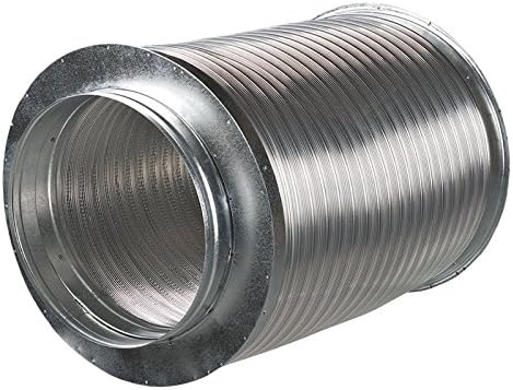 Blauberg UK Highly Flexible Ducting Extractor Fan 500 mm Silencer for Air Noise Reduction - 100 mm - 4" Dia