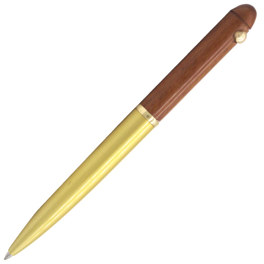 Gullor Handcrafted Wooden Ballpoint Pen, Made of Rosewood and Brass - Grayish Red