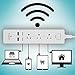 Smart Home Power Strip Wi-fi controlled, 3 Outlets + 2 USB Ports Compatible with Alexa; No expensive hub required, Simple Plug & Play APP- & Alexa-compatible by Wasserstein (Power Strips, 1 Pack)