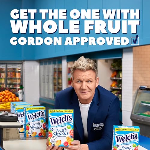 WELCH’S FRUIT SNACKS, MIXED FRUIT, BULK PACK, INDIVIDUAL SINGLE SERVE BAGS, 0.8 OZ (PACK OF 40)