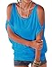 Celltronic Women Cold Shoulder Tops Shirring Drape T Shirt