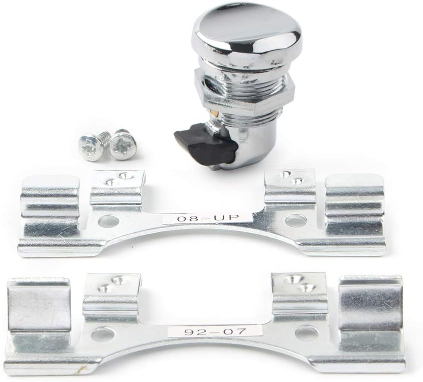 GZYF Motorcycle Fuel Door Push Button Gas Oil Tank Cap