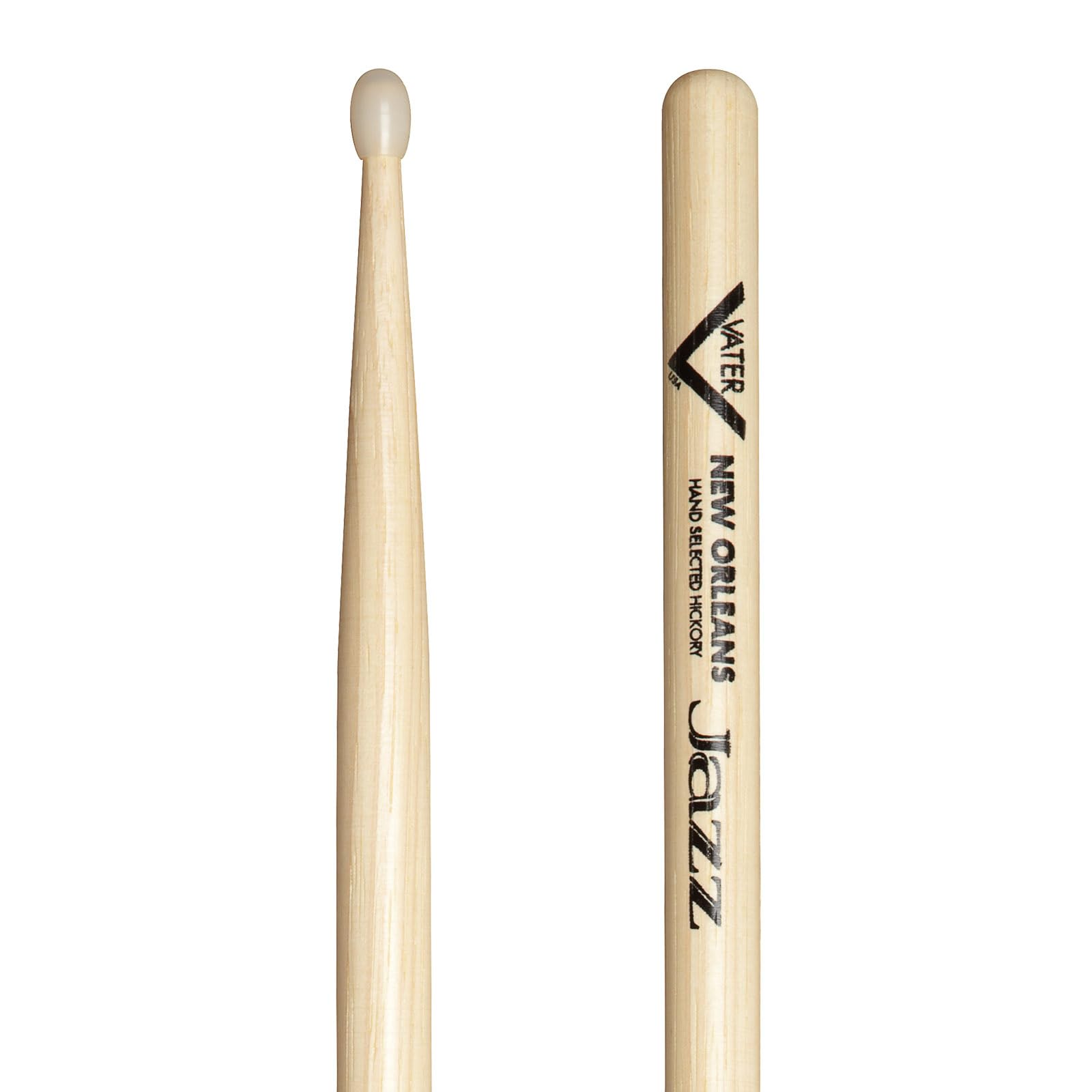 Vater - New Orleans Jazz (Nylon Tip) American Hickory Drumsticks - VHNOJN