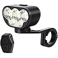 Magicshine Monteer 6500S Zeus Mountain Bike Headlight, 6500 lumens of Actual max Output MTB Light with 3X CREE XHP50.2 and 2xXM-L2 Spot/Food/Combo Beams, 10,000mAh Super high Capacity Battery Pack