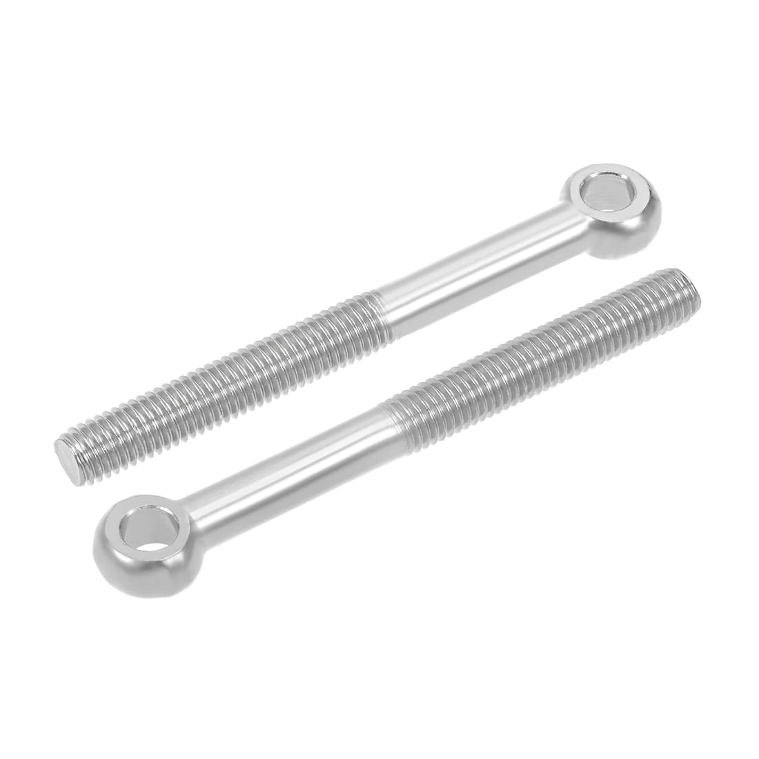 sourcing map M10 x 100mm 304 Stainless Steel Machine Shoulder Lift Eye Bolt Rigging 4pcs