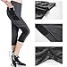 picotee Capri Leggings with Pockets for Women Mesh Camo Leggings Active Yoga Pants High Waisted Gray Small