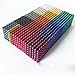 Weirui Magnetic Cube 216pcs Rolytoy Magnets Blocks Magnetic Sculpture Holders Square Cube Children's Puzzle Magic Cubes DIY Educational Toys for Kids (Colorful 1, 5mm)