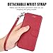 TUCCH iPhone 7 Case, Leather Wallet Phone Case [Card Slot] [Flip] [Wallet] [Stand] [Wrist Strap] Carry-All Case Compatible with iPhone 7 (4.7 Inch), Red
