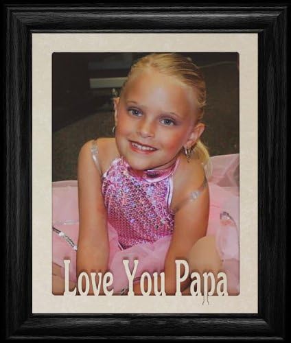 Personalizedbyjoyceboyce Com 8x10 Love You Papa Portrait Picture Photo Laser Name Frame Black Frame Great Gift For Papa Amazon Co Uk Home Kitchen