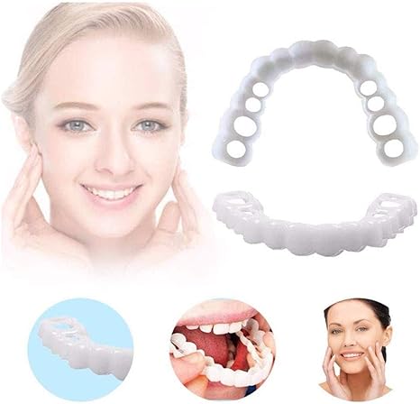 Veneers Zahne Abnehmbaren Temporar Lacheln Komfort Fit Wiederverwendbaren Denture Teeth Cosmetic Weiss 1 Paar Kosmetische Prothese Amazon De Kuche Haushalt