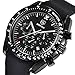 Watches, Mens' watches Chronograph Sport Watch Waterproof Date Quartz Wrist Watch in Black Silicone Band