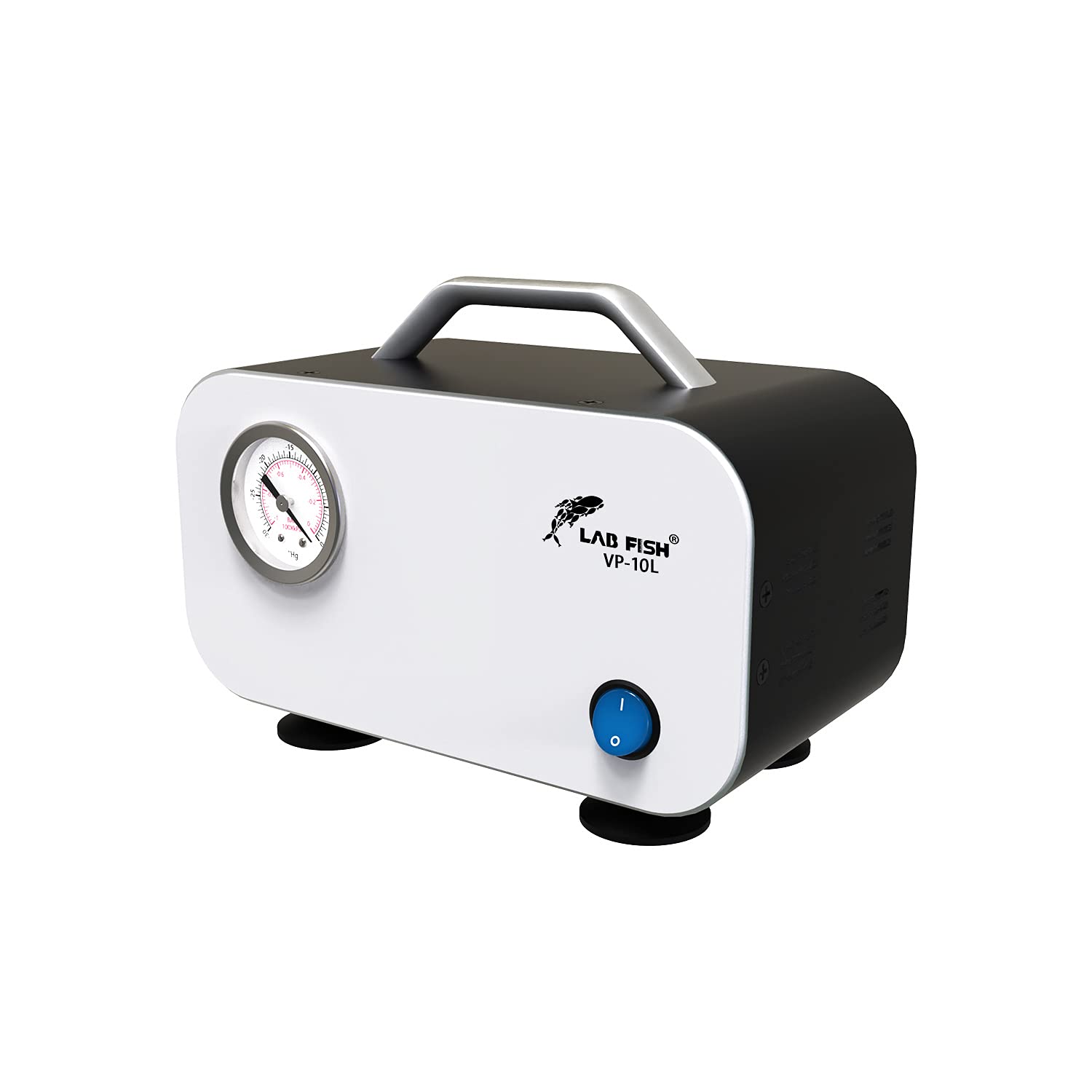 Lab Portable Oilless Diaphragm Vacuum Pump 10L/min with Rubber Tube, 110V-220V: Industrial & Scientific