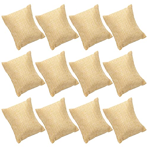 Framendino, 12 Pack Linen Bracelet Watch Pillow Jewelry Pillows Small Bangle Cushions for Displays Show