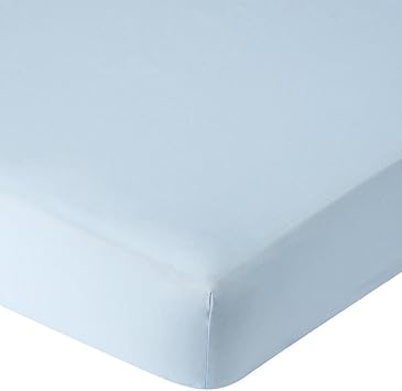 light blue crib sheet