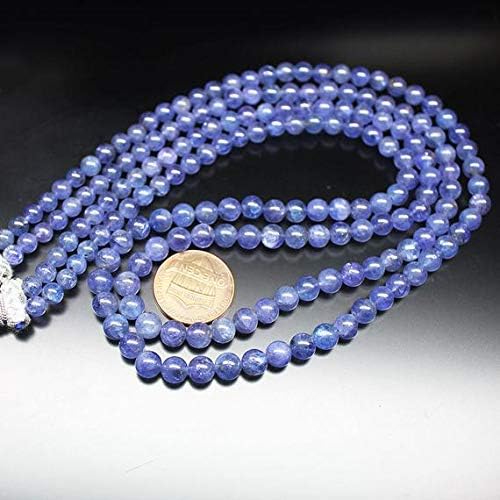 2 Strand Blue Tanzanite Smooth Round Ball Gemstone Craft Loose Beads Strand 17" 3mm 5mm by Gemswholesale
